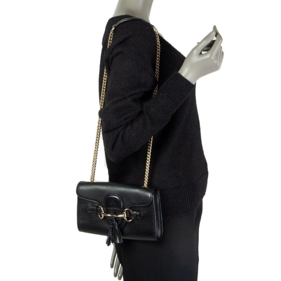 GUCCI Emily Calfskin Horsebit Tassle Chain Small Bag - Picture 5 of 17